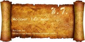 Wolner Tímea névjegykártya
